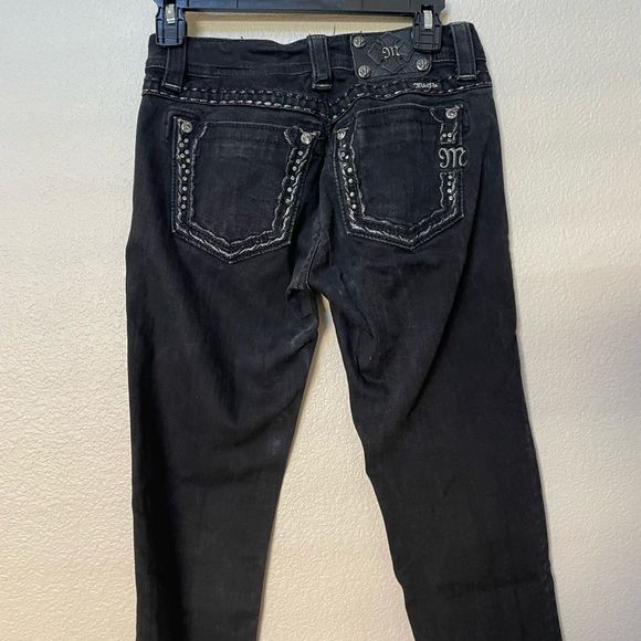 Miss Me Denim - 𝅺miss me black embellished jeans Sz 28